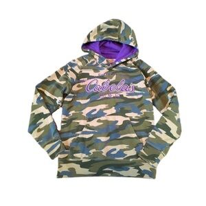 Cabelas Camouflage Hoodie - Green and Purple